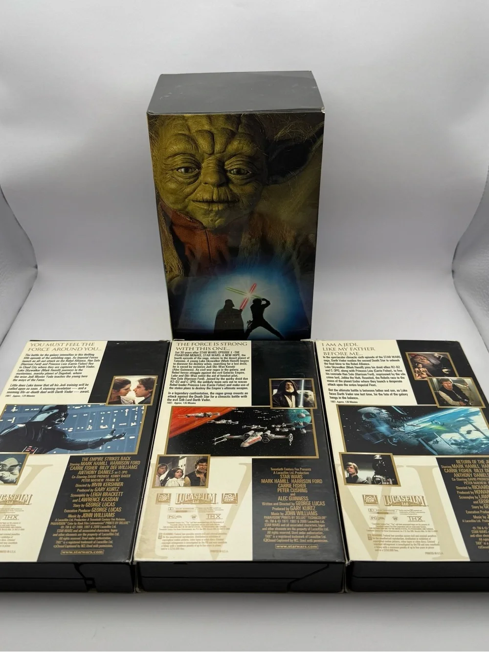 Star Wars Trilogy THX 2000 VHS 3 Tape Box Set Empire Jedi New Hope